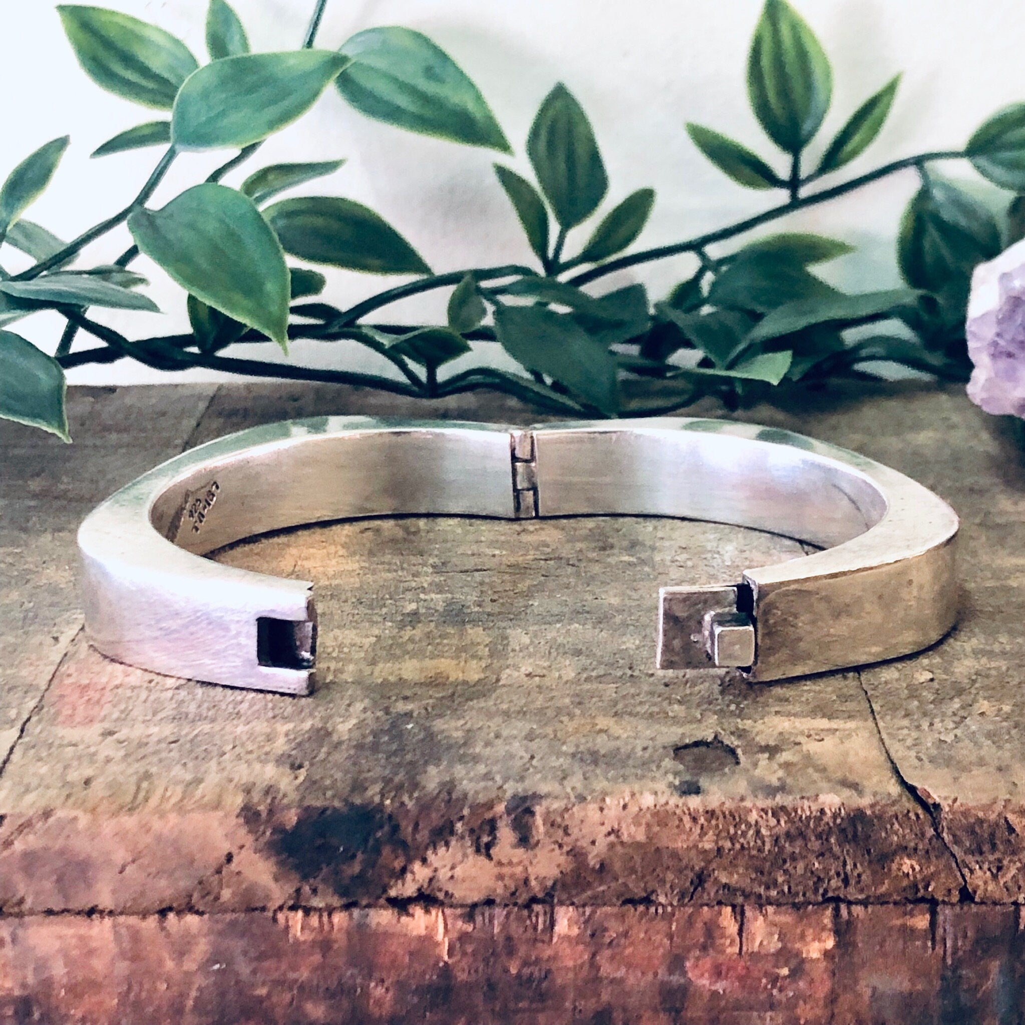 Vintage Bracelet, Silver Bracelet, Unique Jewelry, Minimalist Bracelet, Vintage Jewelry, Square Shaped Bracelet, Bangle Bracelet, 925 Cuff