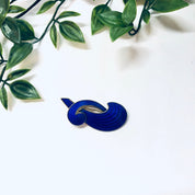 Vintage Brooch, Silver Brooch, A. SCH. Norway Pin, Blue Brooch, Vermeil Brooch, Blue Enamel, Cobalt Blue Pin, Vintage Jewelry, Designer Pin