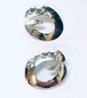 Vintage Earrings, Silver Earrings, Unique Jewelry, Geometric Earrings, Pierced Ears, Vintage Jewelry, Statement Jewelry, Large Earrings, 925