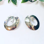 Vintage Earrings, Silver Earrings, Unique Jewelry, Geometric Earrings, Pierced Ears, Vintage Jewelry, Statement Jewelry, Large Earrings, 925