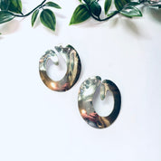 Vintage Earrings, Silver Earrings, Unique Jewelry, Geometric Earrings, Pierced Ears, Vintage Jewelry, Statement Jewelry, Large Earrings, 925