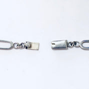 Vintage Necklace, Silver Necklace, Long Necklace, Long Chain, Vintage Jewelry, Geometric Jewelry, Unique Necklace, Square Shapes, 925 Chain