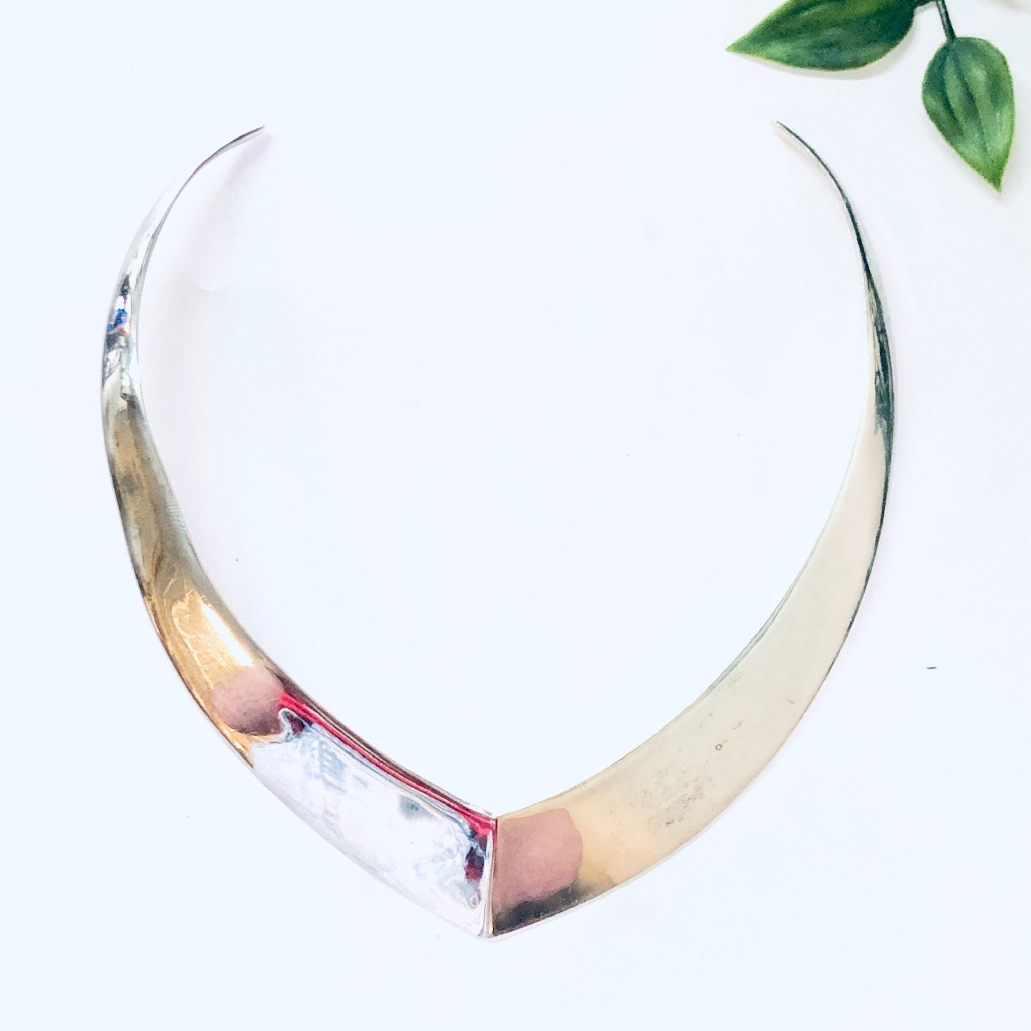 Vintage Necklace, Vintage Choker, Silver Choker, Unique Jewelry, Vintage Jewelry, Sterling Choker, Bib Necklace, 925 Necklace, Gift Idea