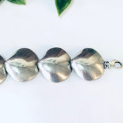Vintage Bracelet, Link Bracelet, Silver Bracelet, Shell Design Bracelet, Small Bracelet, Vintage Jewelry, Unique Style, Unique Design, 925