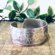 Vintage Bracelet, Cuff Bracelet, Silver Bracelet, Silver Jewelry, Unique Jewelry, Vintage Jewelry, Thick Cuff, Bird Jewelry, 925 Bracelet