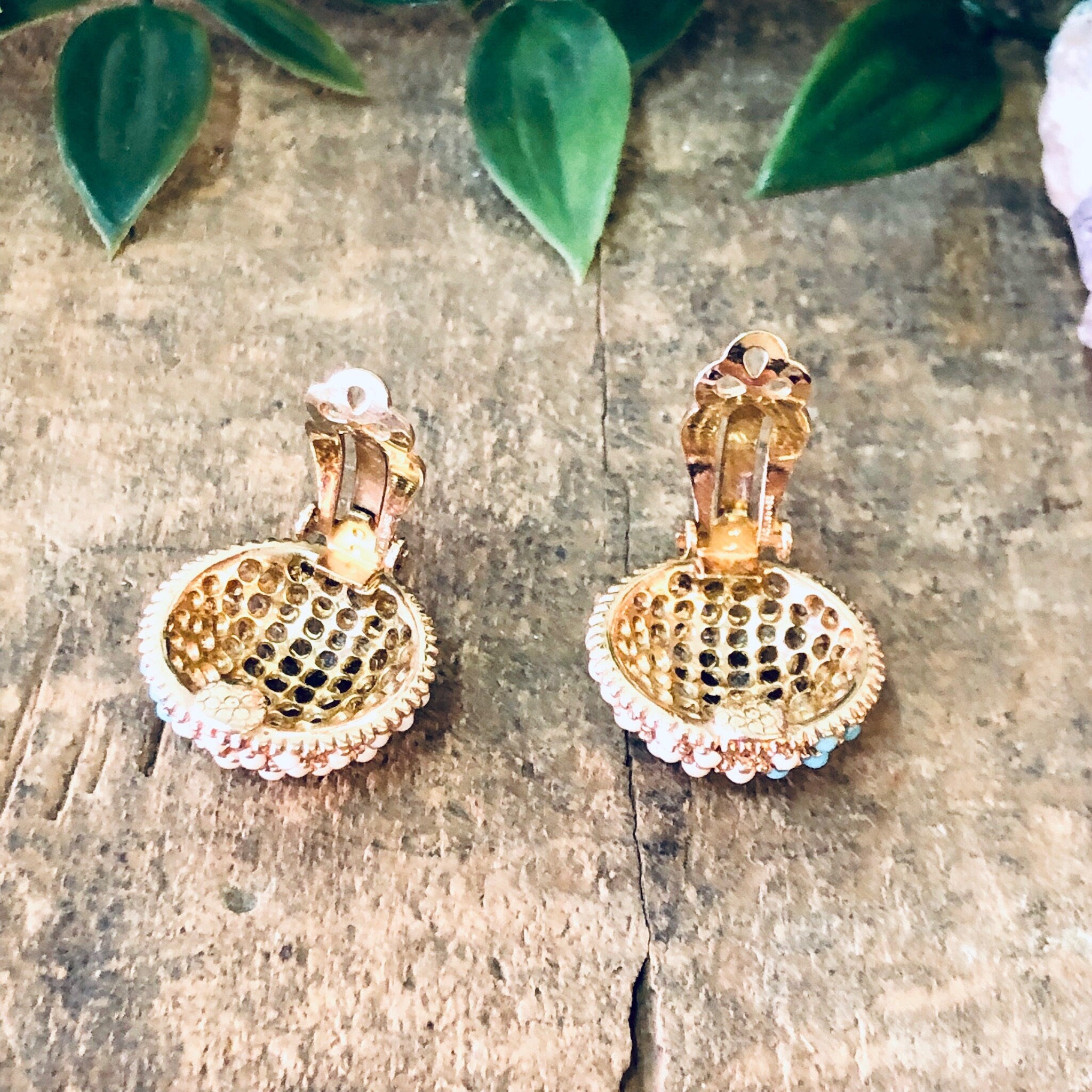 Ciner Clip On Earrings, Vintage Earrings, Clip On Earrings, Signed Ciner Earrings, Ciner Jewelry, Vintage Jewelry, Costume Jewelry, Beaded