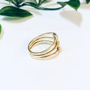 Vintage Ring, Gold Ring, 18K Gold, 18K Yellow Gold, Yellow Gold Ring, Knot Ring, Three Band Ring, Vintage Jewelry, Unique Jewelry, 18K Gold