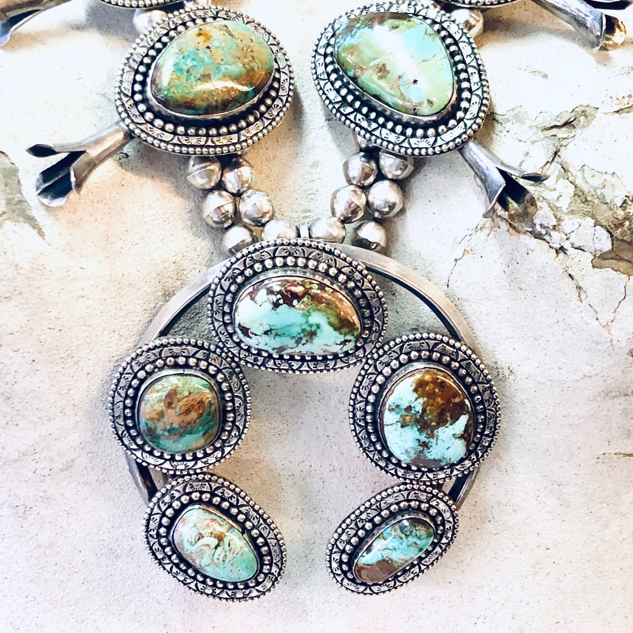 RESERVED FOR LEE ! Squash Blossom Necklace, Vintage Necklace, Royston Turquoise, Silver Necklace, Squash Blossom, Large Necklace,