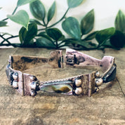 Vintage Bracelet, Link Bracelet, Abalone Jewelry, Abalone Bracelet, Vintage Jewelry, Silver Bracelet, Unique Jewelry, Shell Bracelet, 925