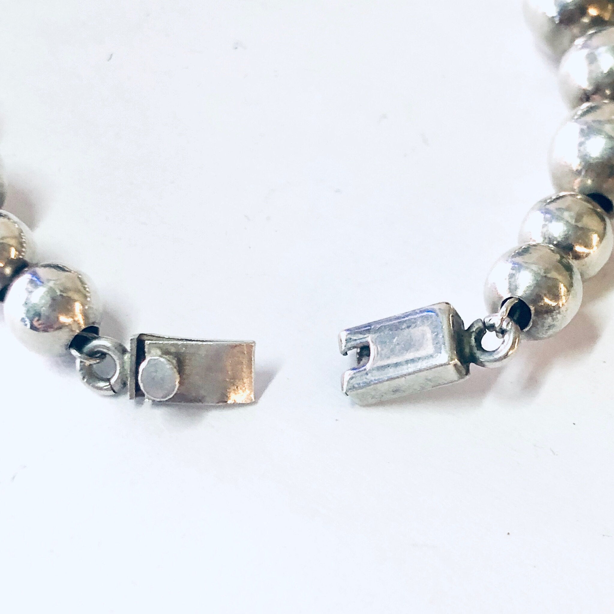 Vintage Necklace, Silver Necklace, Silver Beads, Hollow Silver Beads, Statement Jewelry, Unique Necklace, Large Beads, Beaded Jewelry, 925