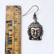 Vintage Earrings, Dangle Earrings, Statement Jewelry, Vintage Jewelry, Head Earrings, Goddess Jewelry, Face Earrings, Pierced Ears, Buddha