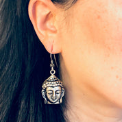 Vintage Earrings, Dangle Earrings, Statement Jewelry, Vintage Jewelry, Head Earrings, Goddess Jewelry, Face Earrings, Pierced Ears, Buddha