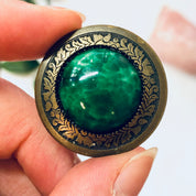 Vintage Earrings, Stud Earrings, Green Jewelry, Round Earrings, Large Earrings, Statement Jewelry, Brass Toned Earrings, Vintage Jewelry,