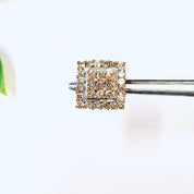 Vintage Earrings, Diamond Earrings, Diamond Cluster Earrings, 10K Gold Earrings, Gold Jewelry, Art Deco style, Diamond Jewelry, Square Studs