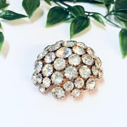 Vintage Brooch, Rhinestone Brooch, Dome Pin, Vintage Pin, Rhinestone Pin, Vintage Jewelry, Unique Jewelry, Round Brooch, Statement Jewelry