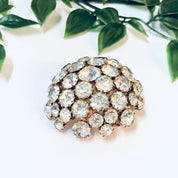 Vintage Brooch, Rhinestone Brooch, Dome Pin, Vintage Pin, Rhinestone Pin, Vintage Jewelry, Unique Jewelry, Round Brooch, Statement Jewelry