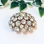 Vintage Brooch, Rhinestone Brooch, Dome Pin, Vintage Pin, Rhinestone Pin, Vintage Jewelry, Unique Jewelry, Round Brooch, Statement Jewelry