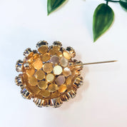 Vintage Brooch, Rhinestone Brooch, Dome Pin, Vintage Pin, Rhinestone Pin, Vintage Jewelry, Unique Jewelry, Round Brooch, Statement Jewelry