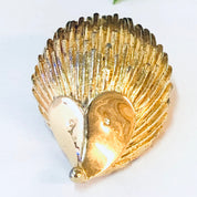 Hedgehog Brooch, Vintage Jewelry, Gold Toned Brooch, Animal Pin, Animal Jewelry, Hedgehog, Vintage Pin, Unique Jewelry, Costume Jewelry,