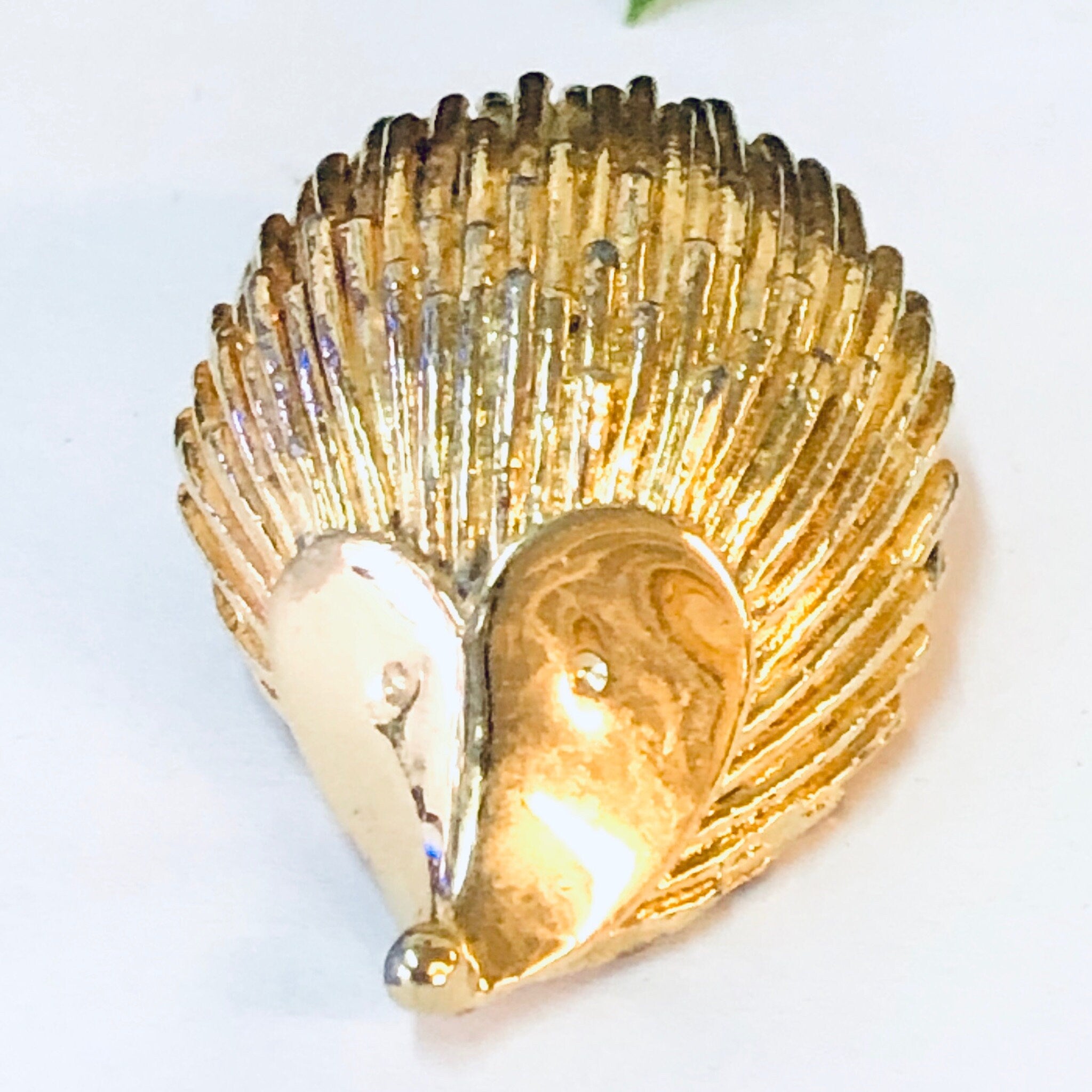 Hedgehog Brooch, Vintage Jewelry, Gold Toned Brooch, Animal Pin, Animal Jewelry, Hedgehog, Vintage Pin, Unique Jewelry, Costume Jewelry,