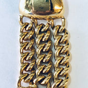 Vintage Earrings, Dangle Earrings, Gold Toned Jewelry, Costume Jewelry, Statement Earrings, Pierced Ears, Chain Link Earrings, Gold Jewelry
