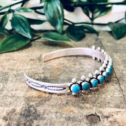 Vintage Bracelet, Cuff Bracelet, Turquoise Bracelet, Turquoise Jewelry, Small Cuff, Silver Bracelet, Silver Cuff, Boho Jewelry, Bohemian 925