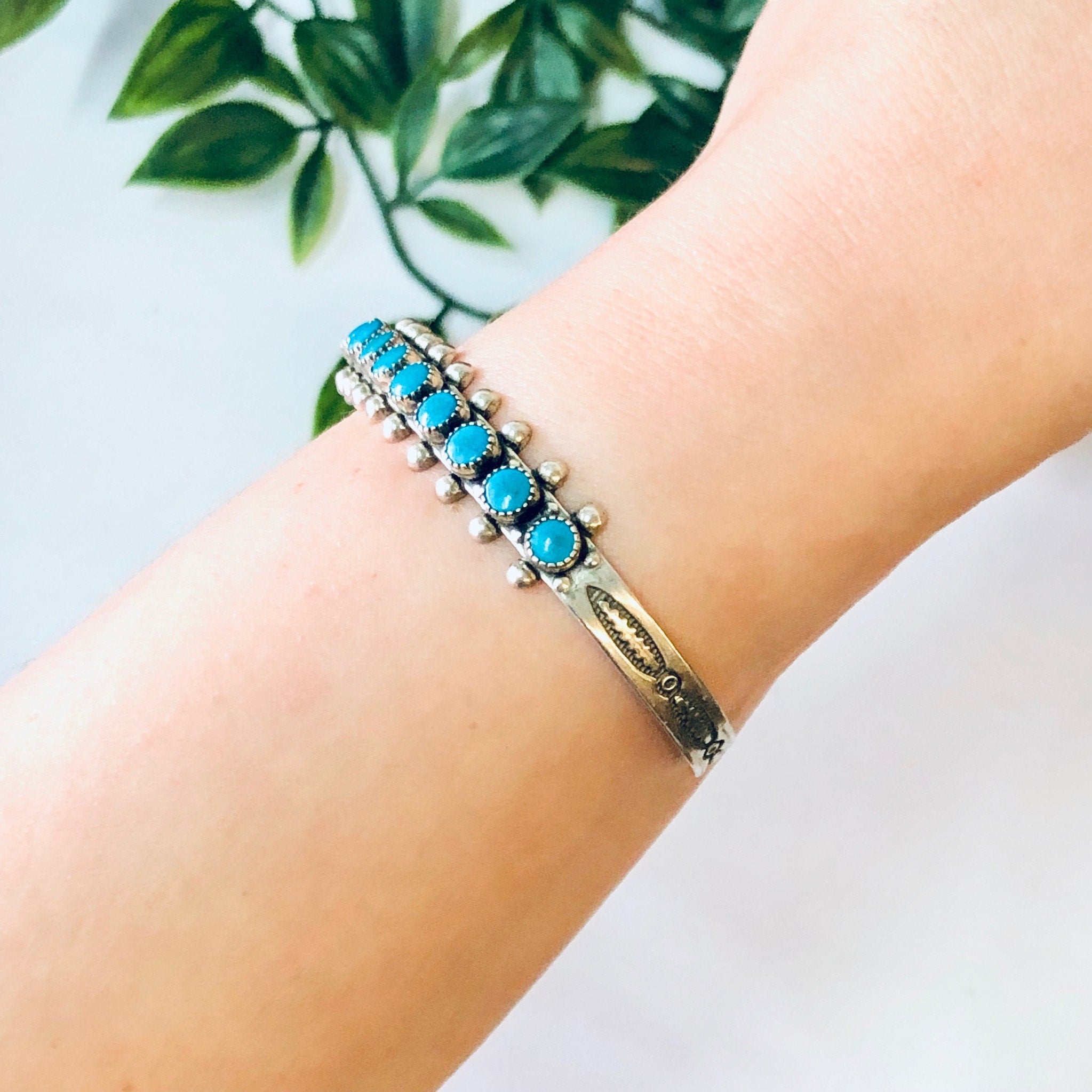 Vintage Bracelet, Cuff Bracelet, Turquoise Bracelet, Turquoise Jewelry, Small Cuff, Silver Bracelet, Silver Cuff, Boho Jewelry, Bohemian 925