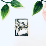 Vintage Brooch, Silver Brooch, Vintage Pin, Cut out Pin, Vintage Jewelry, Silver Jewelry, Deer Pin, Animal Brooch, Man on Deer, Unique Pin