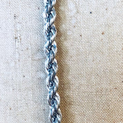 Vintage Chain, Rope Chain, Twisted Rope Chain, Silver Chain, Silver Necklace, Vintage Necklace, 925 Chain, Statement Jewelry, Long Chain
