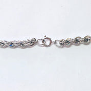 Vintage Chain, Rope Chain, Twisted Rope Chain, Silver Chain, Silver Necklace, Vintage Necklace, 925 Chain, Statement Jewelry, Long Chain