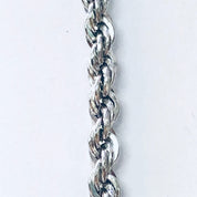 Vintage Chain, Rope Chain, Twisted Rope Chain, Silver Chain, Silver Necklace, Vintage Necklace, 925 Chain, Statement Jewelry, Long Chain