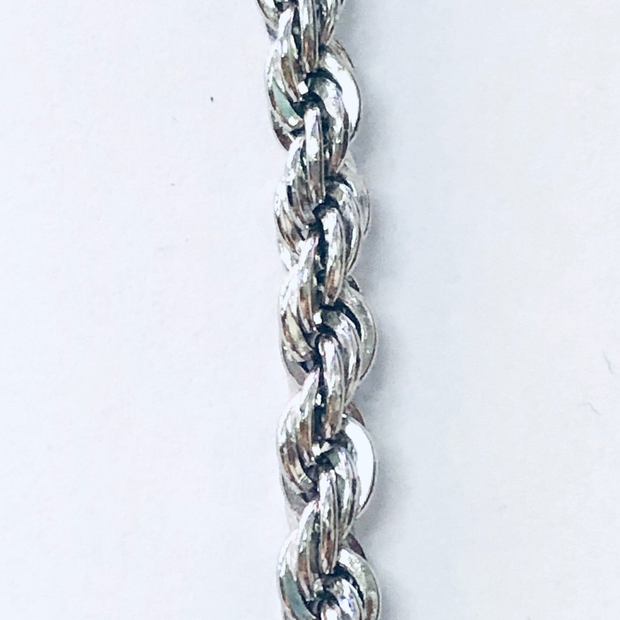 Vintage Chain, Rope Chain, Twisted Rope Chain, Silver Chain, Silver Necklace, Vintage Necklace, 925 Chain, Statement Jewelry, Long Chain