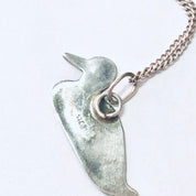 Vintage Necklace, Duck Necklace, Duck Pendant, Vintage jewelry, Skinny Chain, Silver Necklace, Silver Pendant, Silver Chain, 925 Necklace,