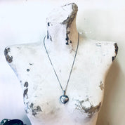 Vintage Necklace, Locket Pendant, Silver Pendant, Silver Necklace, Heart Locket, Heart Jewelry, Engraved Locket, Photo jewelry, Box Chain