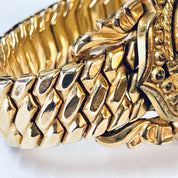 Vintage Bracelet, Gold Toned Bracelet, Unique Jewelry, Vintage Jewelry, Stretchy Bracelet, Small Bracelet, Gold, Blue, Purple, Cabochon,