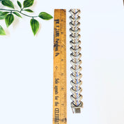 Vintage Bracelet, Silver Bracelet, Link Bracelet, Unique Jewelry, Heart Shaped Bracelet, Made in Italy, Simple Bracelet, Vintage Jewelry,