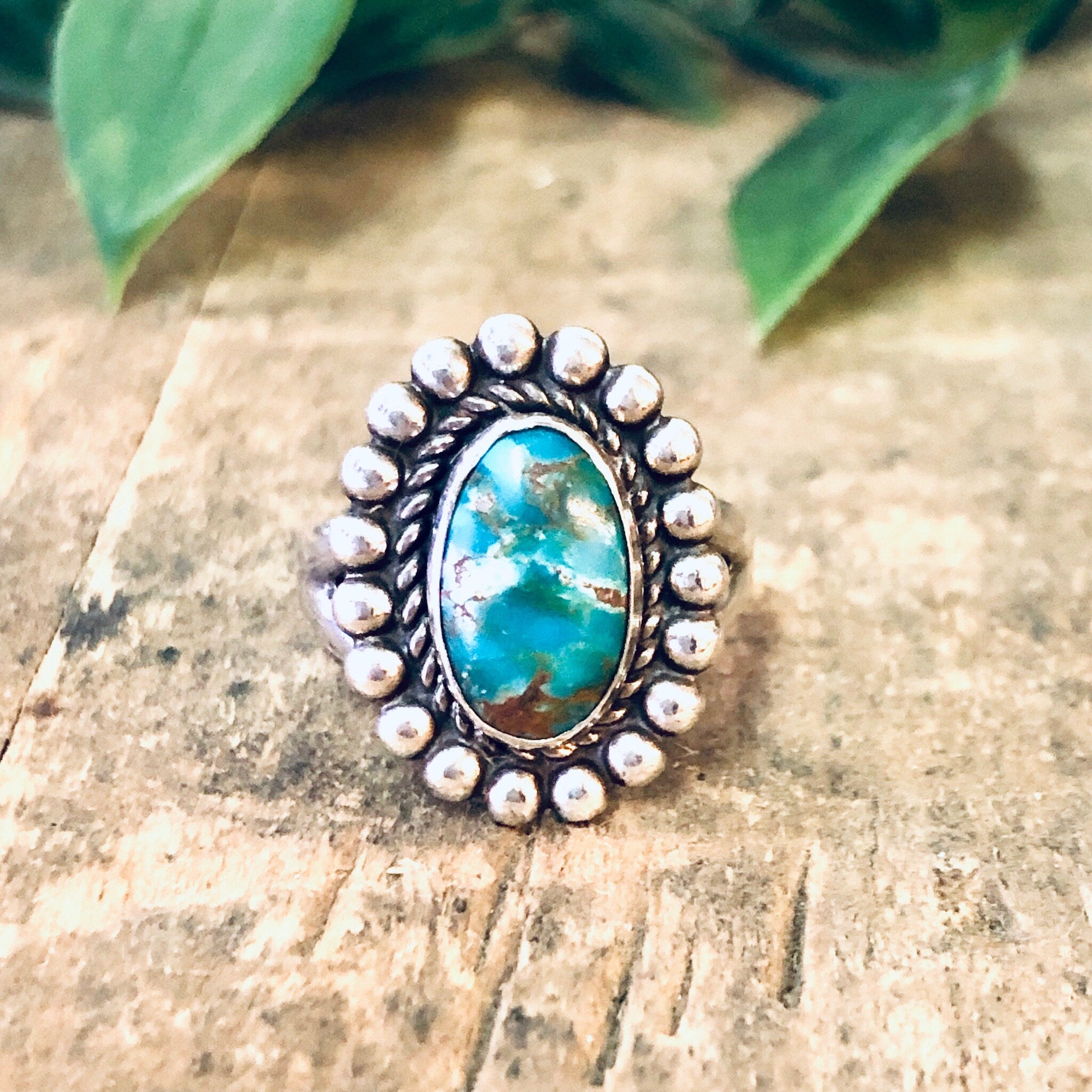 Vintage Ring, Silver Ring, Turquoise Ring, Southwestern Jewelry, Boho Jewelry, Bohemian Style, Vintage Jewelry, Unique Ring, Green, Blue,