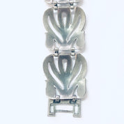 Vintage Bracelet, Link Bracelet, Vintage Jewelry, Statement Jewelry, Silver Toned Bracelet, Costume Jewelry, Cut Out Bracelet, Unique