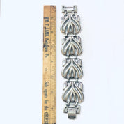 Vintage Bracelet, Link Bracelet, Vintage Jewelry, Statement Jewelry, Silver Toned Bracelet, Costume Jewelry, Cut Out Bracelet, Unique