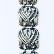 Vintage Bracelet, Link Bracelet, Vintage Jewelry, Statement Jewelry, Silver Toned Bracelet, Costume Jewelry, Cut Out Bracelet, Unique
