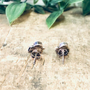 Vintage Earrings, Silver Earrings, Coral Earrings, Stud Earrings, Vintage Jewelry, Silver and Orange, Coral Jewelry, Southwestern Jewelry,