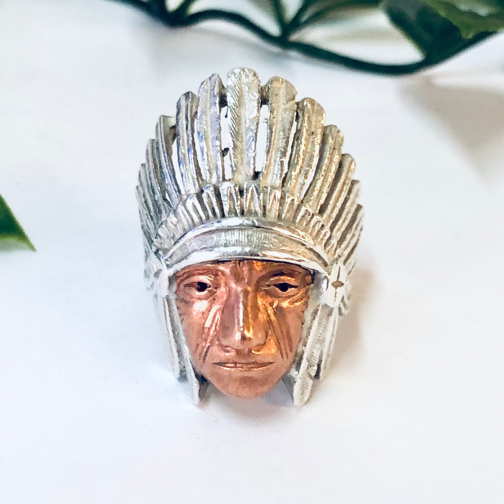 Vintage Ring, Silver Ring, Chief Ring, Native American Ring, Vintage Jewelry, Copper Ring, Large Ring, Statement Jewelry, 925 Ring, Silver