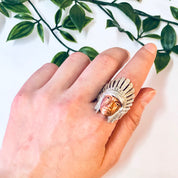 Vintage Ring, Silver Ring, Chief Ring, Native American Ring, Vintage Jewelry, Copper Ring, Large Ring, Statement Jewelry, 925 Ring, Silver