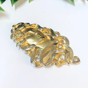 Vintage Brooch, JJ Jonette 1988, JJ 1988 Brooch, Gold Toned Brooch, Lady Brooch, Face Brooch, Art Nouveau Pin, Art Nouveau Brooch, Costume