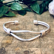 Vintage Bracelet, Silver Bracelet, Cuff Bracelet, Vintage Jewelry, Unique Bracelet, Cut Out Bracelet, Small Cuff, Wrapped Silver, 925 Cuff