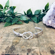 Vintage Bracelet, Silver Bracelet, Knot Bracelet, Celtic Knot Cuff, Cuff Bracelet, Silver Cuff, Unique Jewelry, Simple Jewelry, 925 Cuff