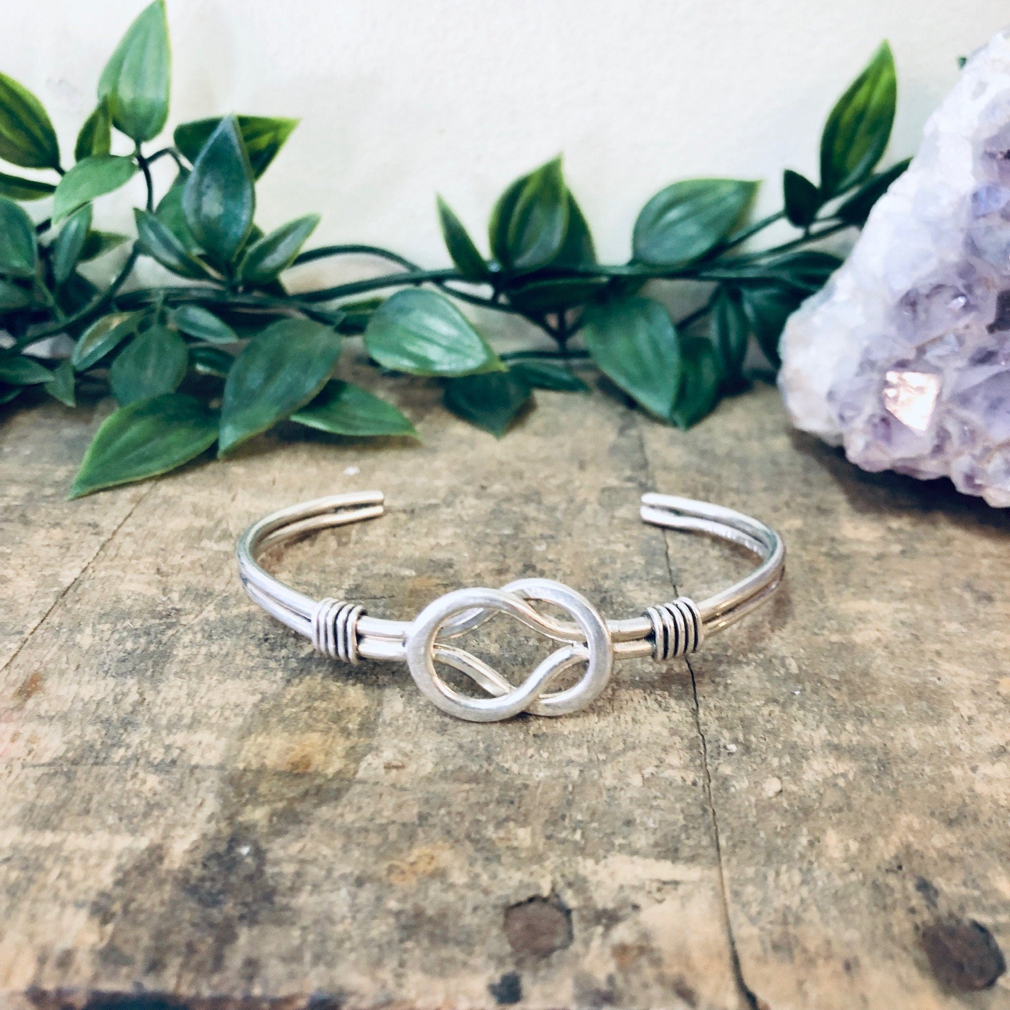 Vintage Bracelet, Silver Bracelet, Knot Bracelet, Celtic Knot Cuff, Cuff Bracelet, Silver Cuff, Unique Jewelry, Simple Jewelry, 925 Cuff