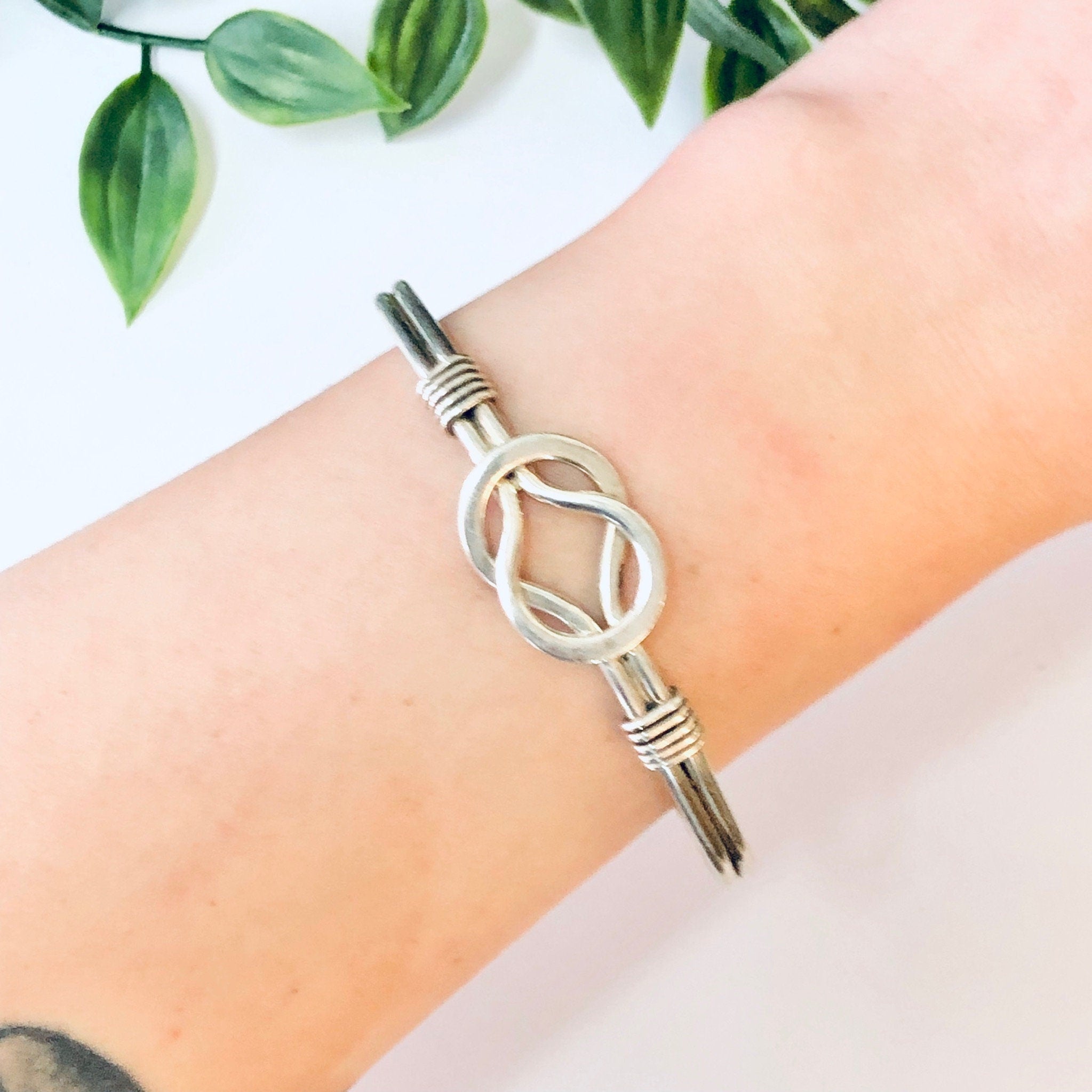 Vintage Bracelet, Silver Bracelet, Knot Bracelet, Celtic Knot Cuff, Cuff Bracelet, Silver Cuff, Unique Jewelry, Simple Jewelry, 925 Cuff