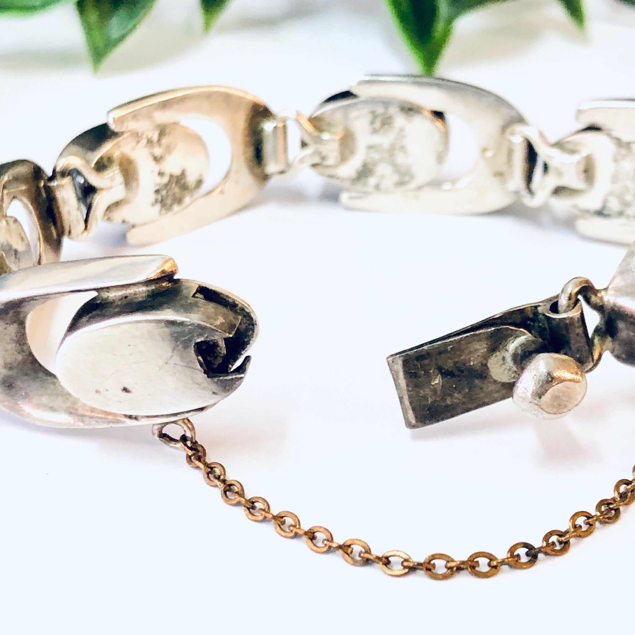 Vintage Bracelet, Silver Bracelet, Link Bracelet, Unique Jewelry, Vintage Jewelry, Statement Jewelry, Rare Bracelet, Cut Out Design, 925