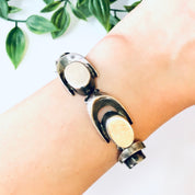 Vintage Bracelet, Silver Bracelet, Link Bracelet, Unique Jewelry, Vintage Jewelry, Statement Jewelry, Rare Bracelet, Cut Out Design, 925